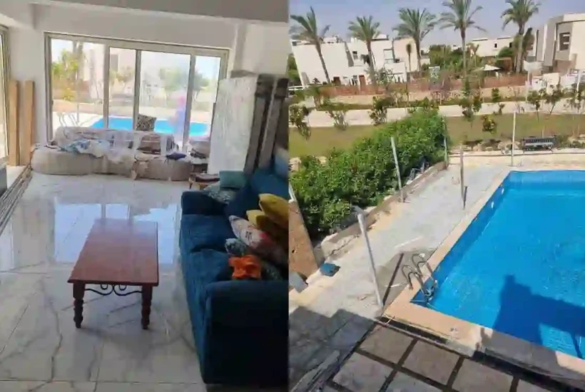 باقل من سعر السوق توين هاوس متشطب بالتكيفات فى هاسيندا باي الساحل